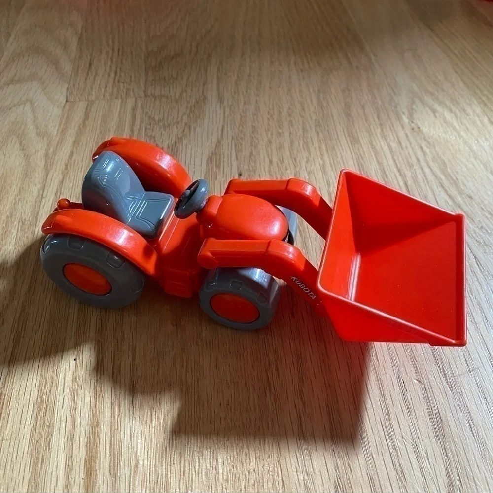 Kubota Plastic Toy Bucket Tractor Orange Red Kids